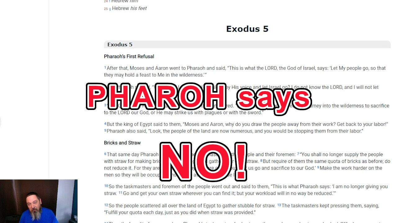 Unfair Tasks and The First Plague Exodus 5-8