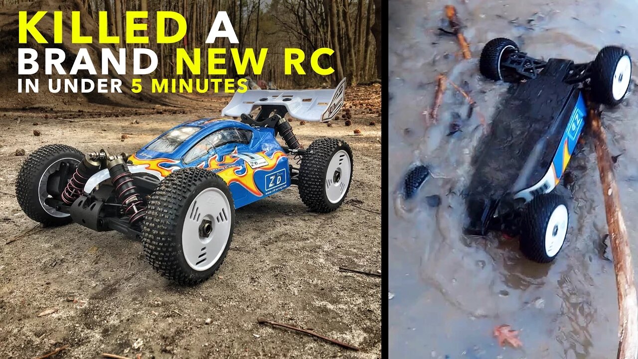 Killed A Brand New RC Car In Under 5 Minutes!!! DRIVER ERROR. oops.