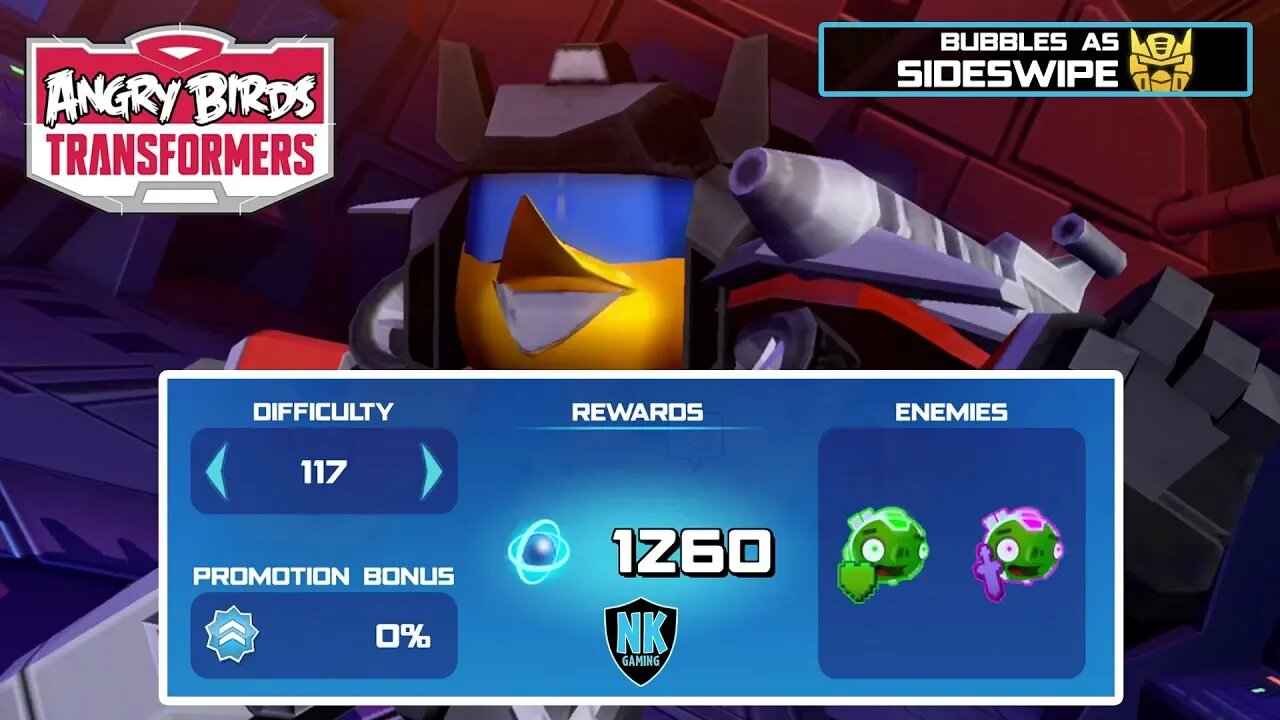 Angry Birds Transformers - Spark Run Series - Level 117 - Featuring Level 25 Sideswipe