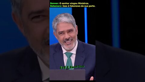 Bolsonaro para Bonner: É fake News da sua parte