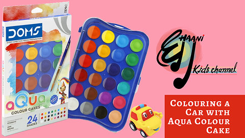 "Colouring a Car with Aqua Colour Cake | Fun Learning for Kids | Dhaani Kids Channel"