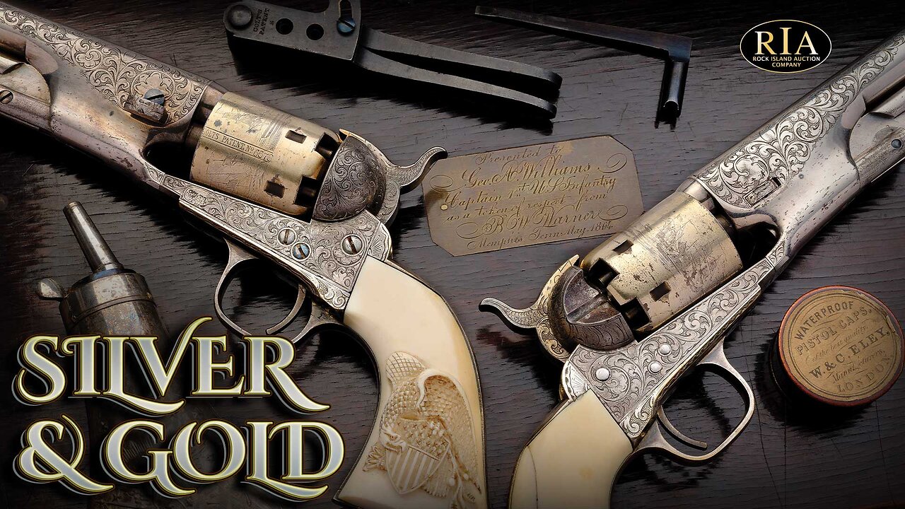 A Celebrity Pair of Lavish Colt 1861 Navy Revolvers