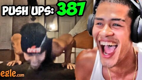 SNEAKO Push Up Challenge on Omegle!