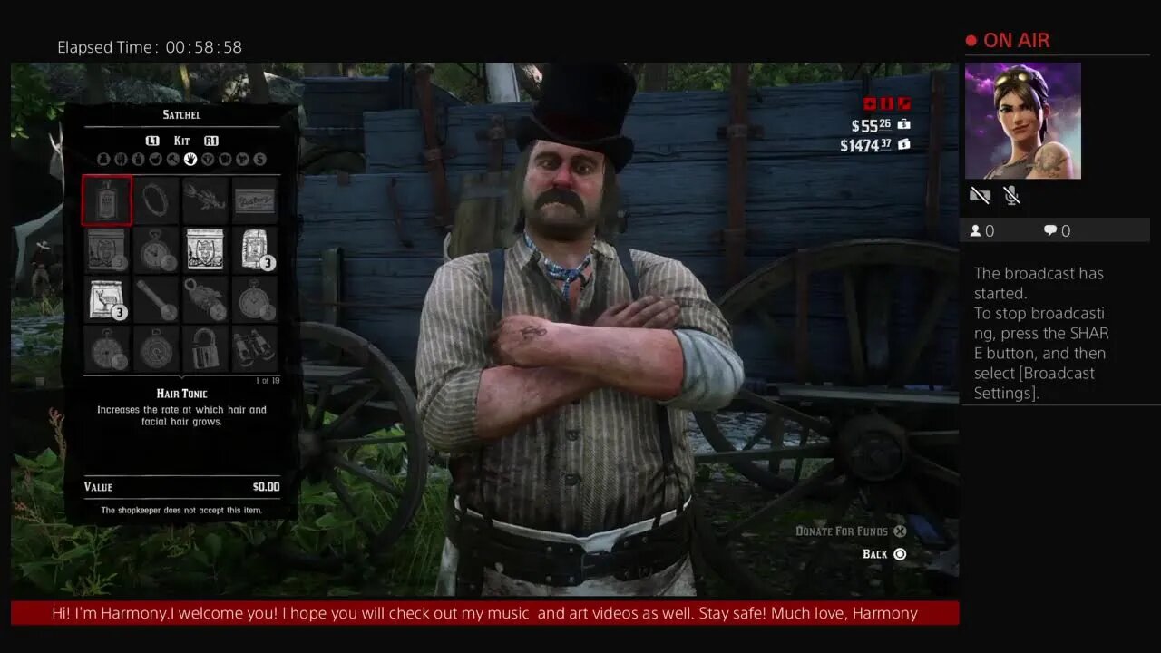 LarrysGirl1965's Live PS4 Broadcast Red Dead Redemption 2 Continued pt 15