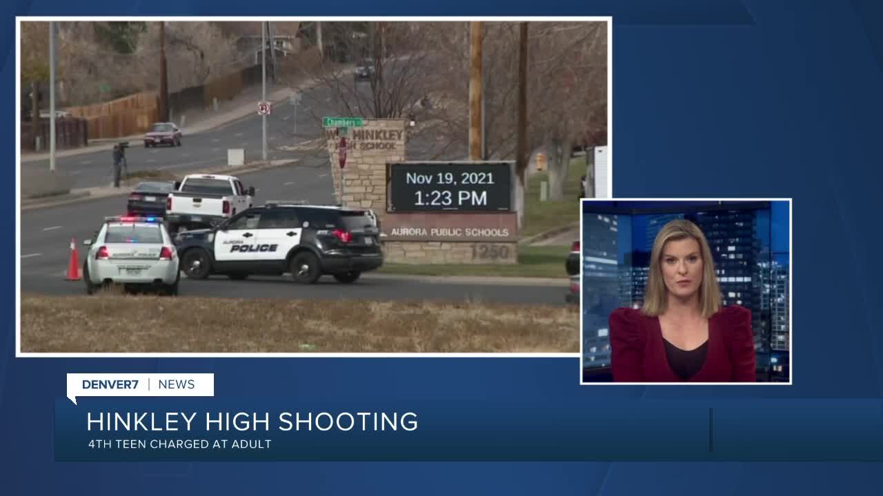 Fourth person formally charged in connection to shooting outside Hinkley High School in Aurora