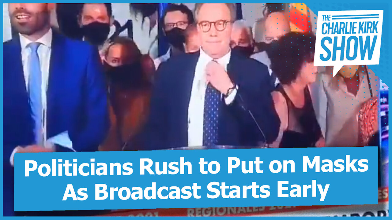 Politicians Rush to Put on Masks As Broadcast Starts Early