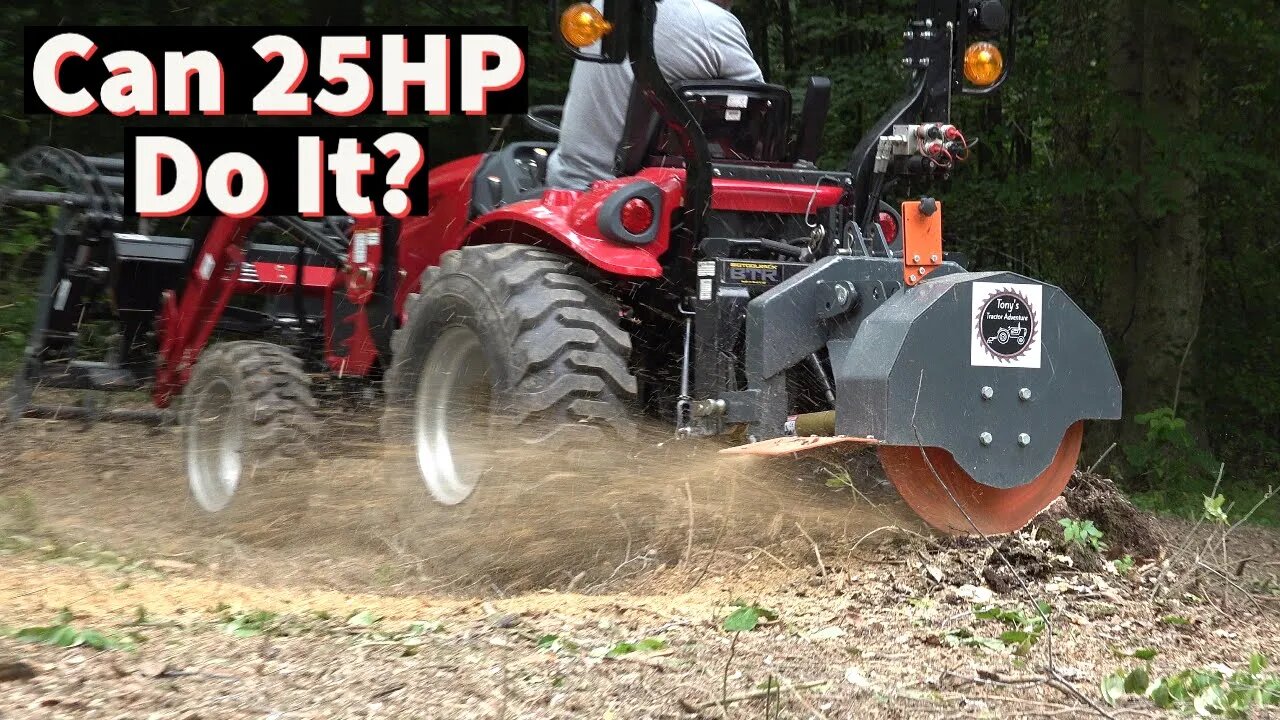 Tractor Stump Grinder on 25hp Small Tractor! Will It Work?