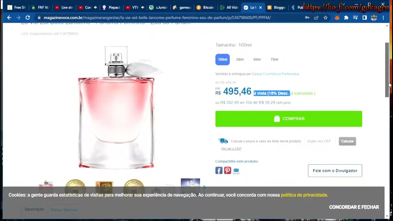 La Vie Est Belle Lancôme - Perfume Feminino - Eau de Parfum ajude o canal com doacao no paypal