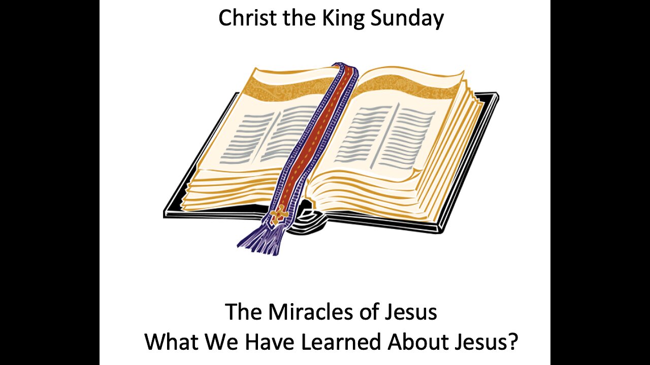 22-11-20 Sunday Elective - Miracles Summary