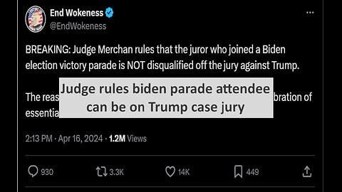 Juror who joined Biden victory parade NOT disqualified off jury against Trump