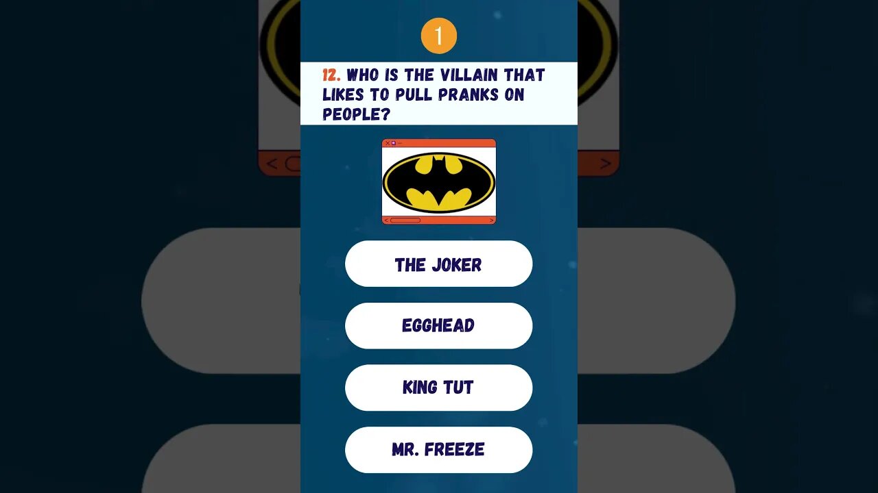 🦇 QUIZ_BATMAN: W ho is the villain that likes to pull pranks on people? #batman #quiz #dc #shorts