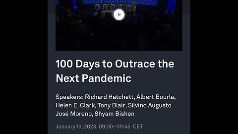 100 days to outrace the next pandemic.. 🤷🏻‍♀️