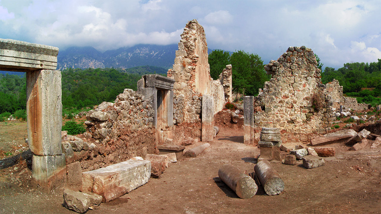 Ancient city Tlos on the Turkish Aegean