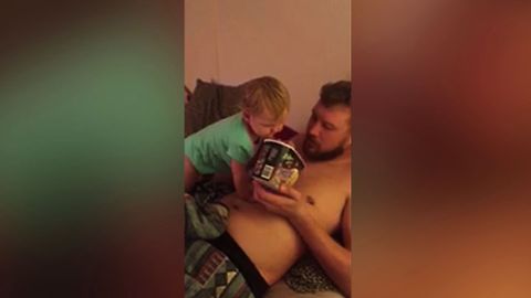 Baby Can't Get Enough of Ice Cream