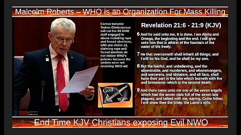 Malcolm Roberts – WHO is an Organization For Mass Killing