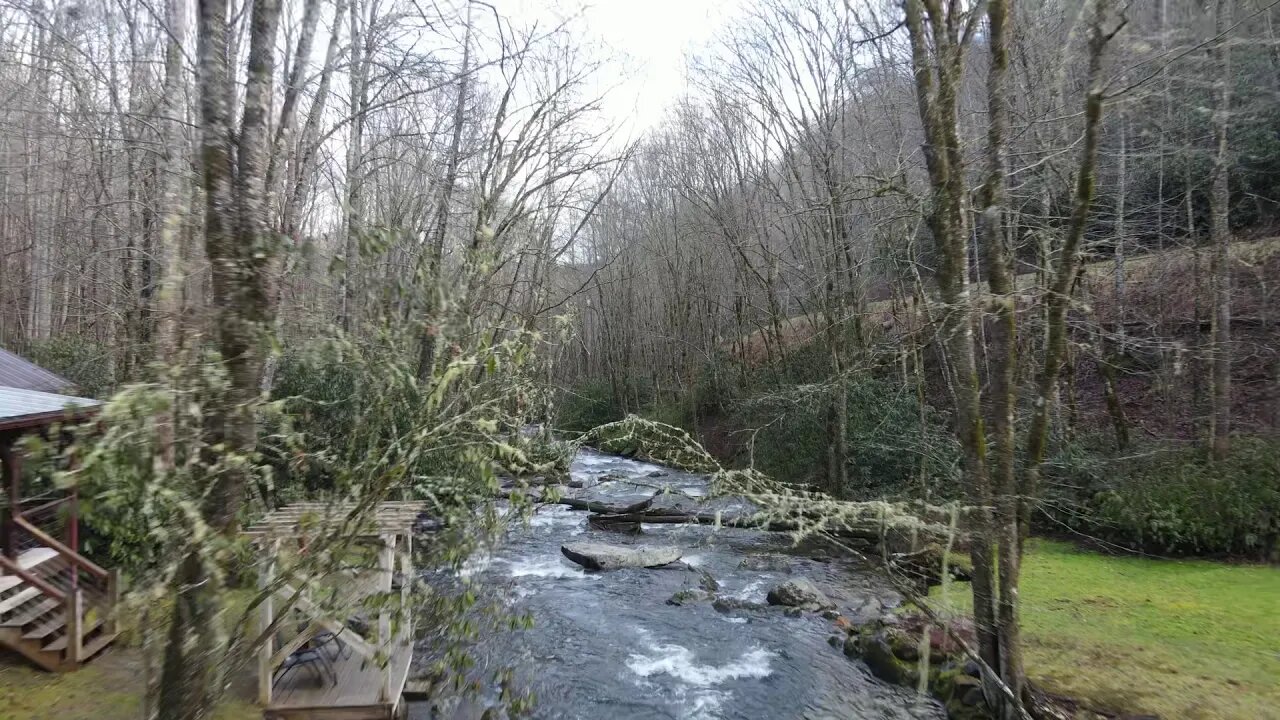 River by the cabin