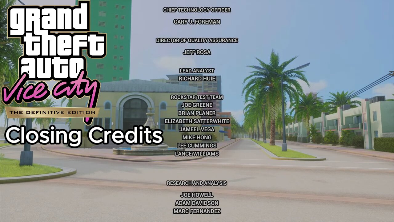 GTA Vice City Definitive Edition - End Credits [No Commentary]