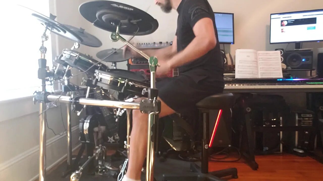 Testing my new Alesis DM10 (lefty) - w/ Tama HP900TWP Limited Ed. Chrome