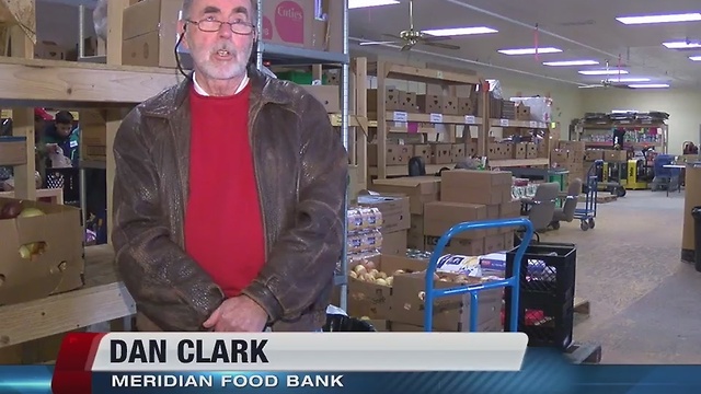 Meridian food bank distribution threatened by snow, but volunteers help dig them out