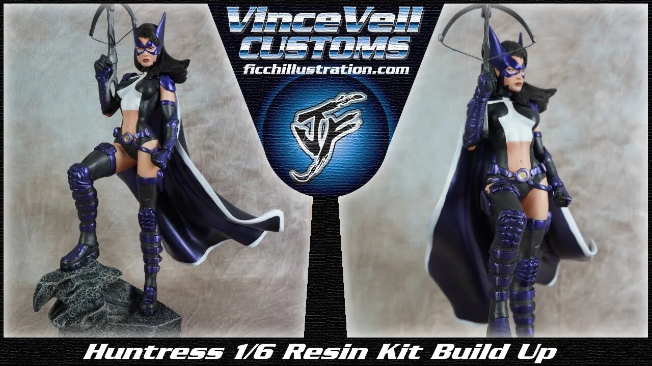 DC Huntress 1:6 Old Resin Kit Paint Up