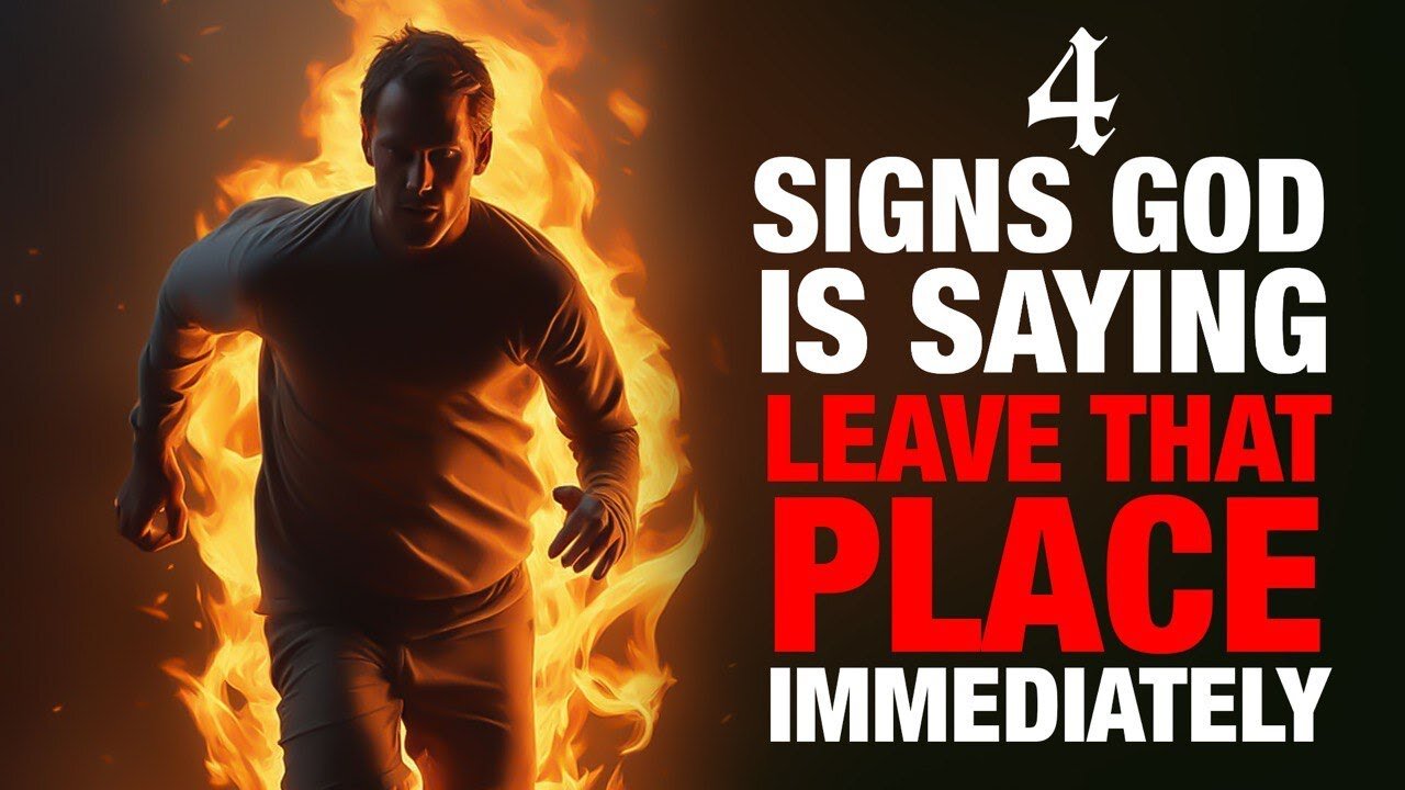 4 Signs God is Saying LEAVE THAT PLACE IMMEDIATELY!