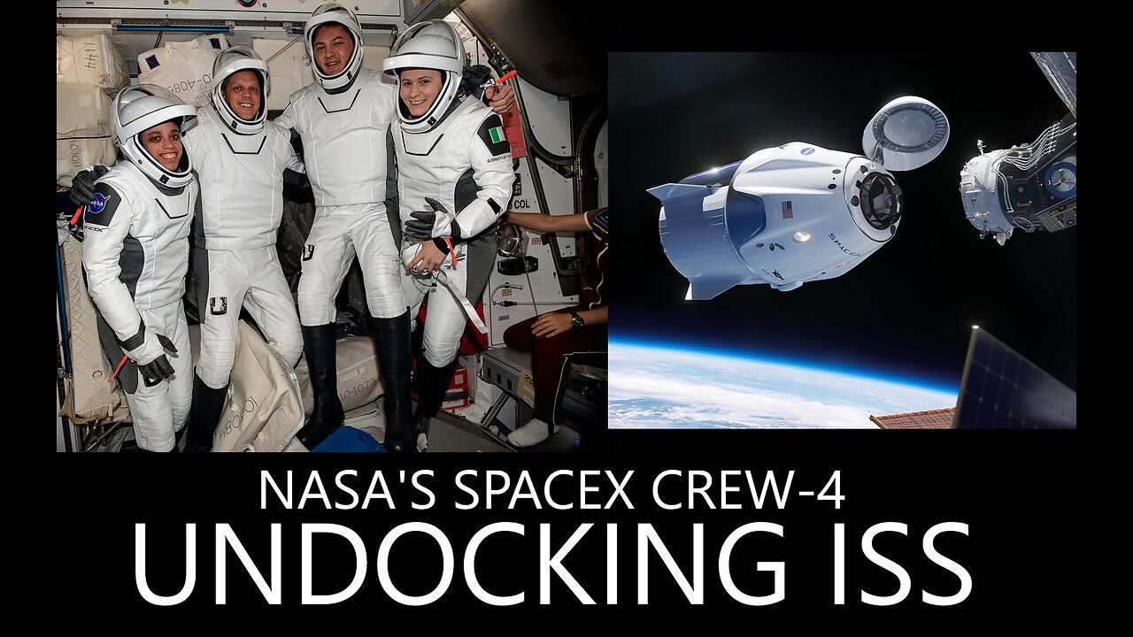 NASA's SpaceX Crew-4 Mission Undocking from the International Space Station (Official Broadcast)- HD