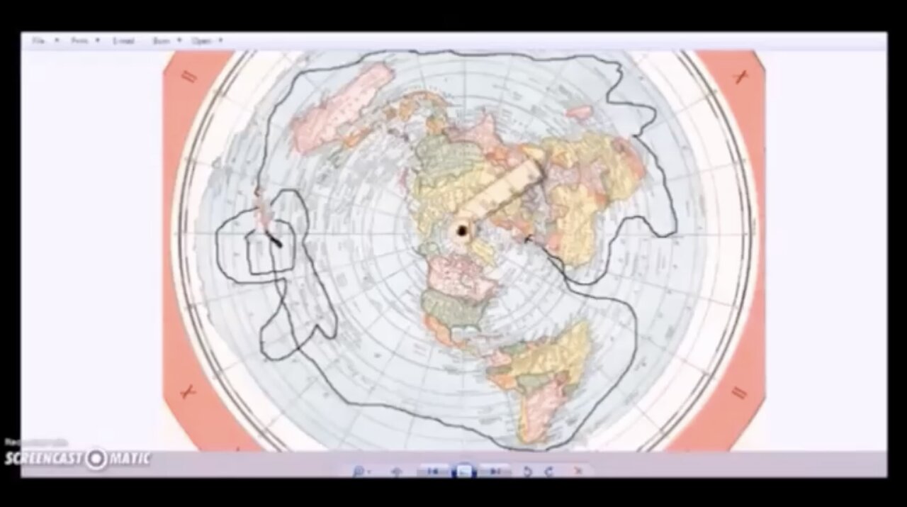 Real Size of Antarctica and The Ice Wall Captain Cook