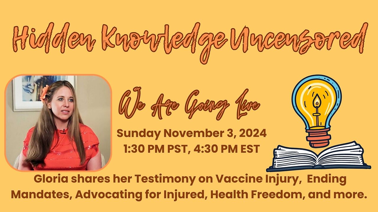 Gloria Shares Testimony on Vaccine Injury, Ending Mandates, Advocating for Injured& Health Freedom,