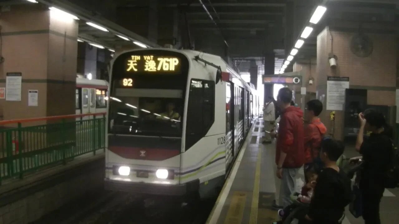 [銀座遇查票]輕鐵1128-1121行走761P線改道元朗站往天水圍站行車片段