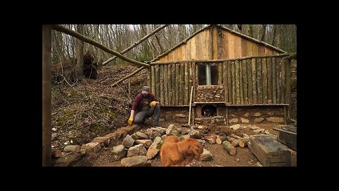 Building the Farmhouse I Part 2 - Fireplace construction out of a Barrel