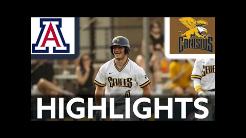 Arizona vs Canisius Highlights | Regionals | 2022 College Baseball Highlights