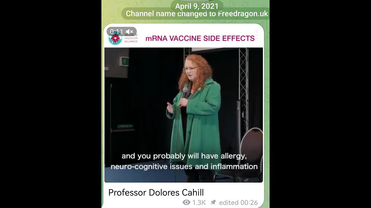 DR Dolores Cahill Predictions from April 2021. 100% spot on.