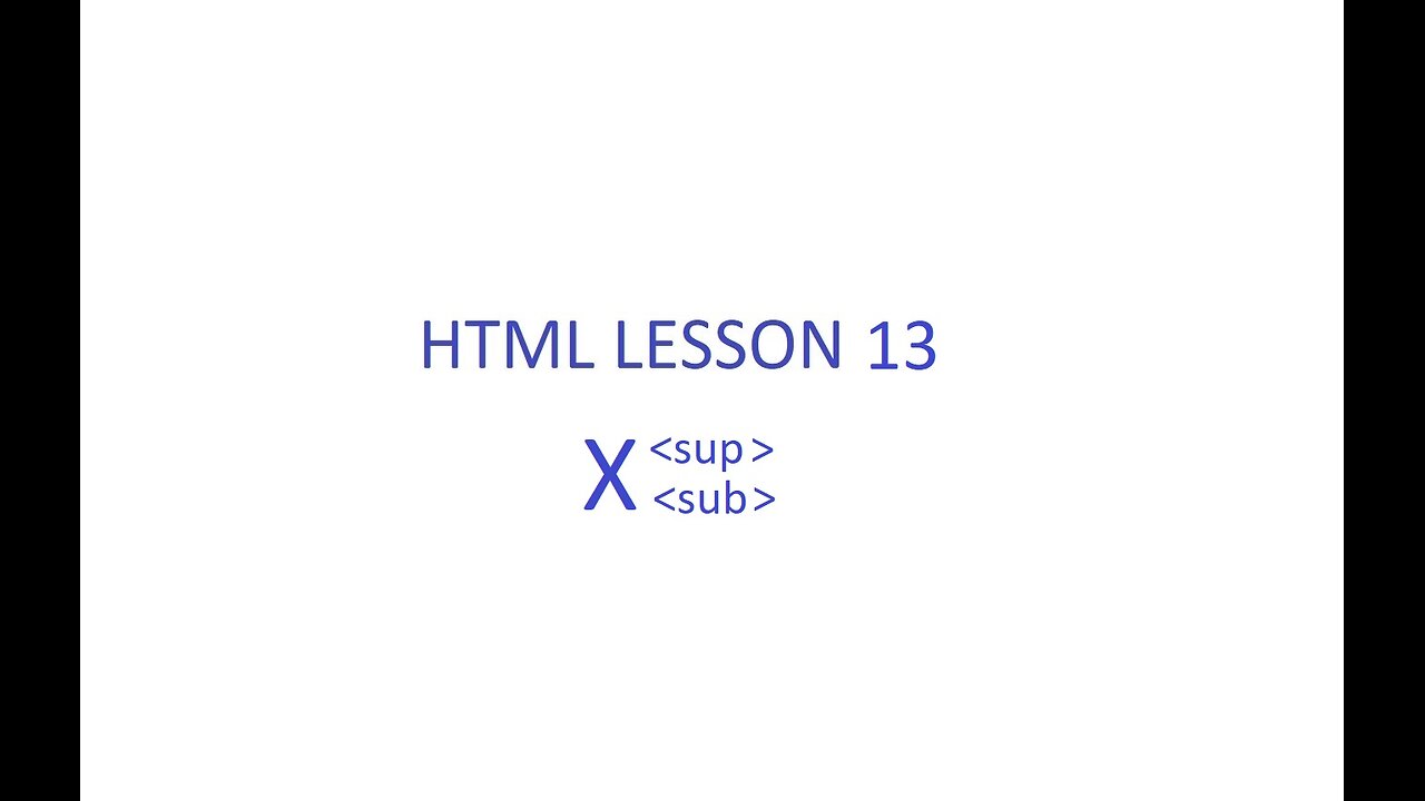 HTML Lesson 13