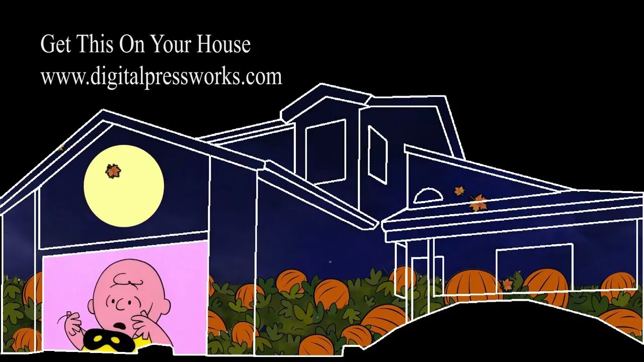 It's The Great Pumpkin Charlie Brown Halloween Projection Mapping Video Sample