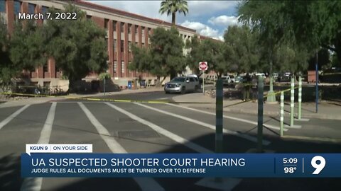 UArizona suspected shooter court hearing