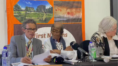 Chief Petrus Vaalbooi at Press conference