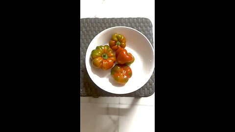 Freshly picked capsicum in my kitchen garden