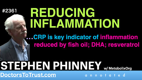 STEPHEN PHINNEY m12| REDUCING INFLAMMATION …CRP: key for inflammation reduced by fish oil; DHA