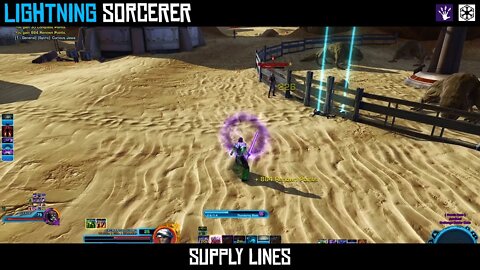 SWTOR DPS Lightning Sorcerer - Tatooine Heroic Mission: Supply Lines 2020 i7 Laptop Gameplay