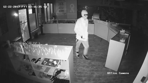 Dec 22nd 2017, CEV Langford break in. Office 316 lock door, smash camera get out