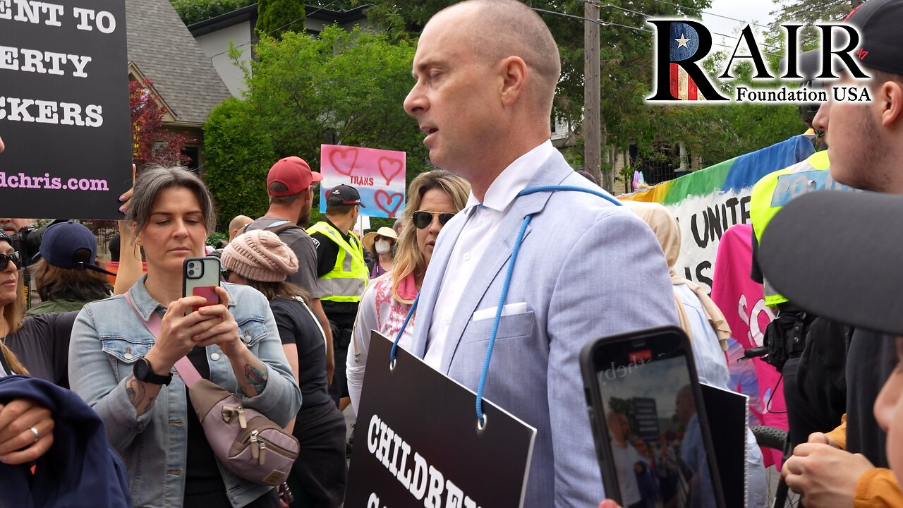 Billboard Chris & Josh Alexander protest in Ottawa June 9th, 2023