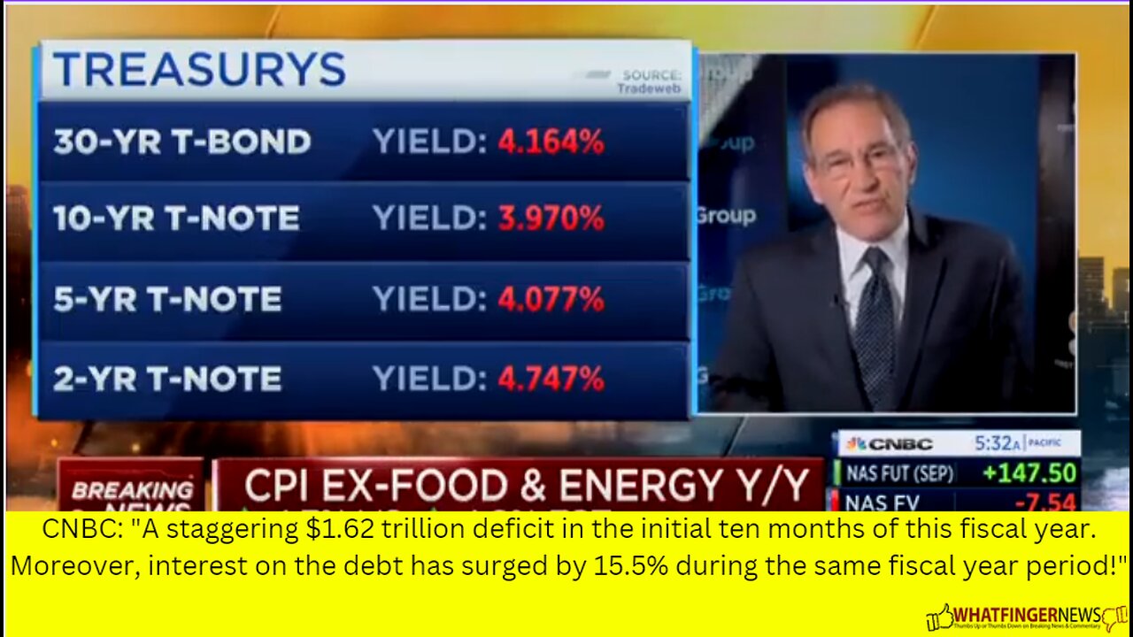 CNBC: A staggering $1.62 trillion deficit in the initial ten months of this fiscal year.