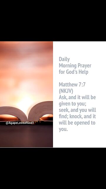 Daily Morning Prayer for God's Help #Shorts