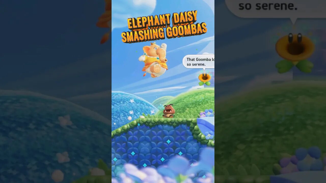 Elephant Daisy SMASHING GOOMBAS in Mario Wonder #shorts #mariowonder #supermariowonder