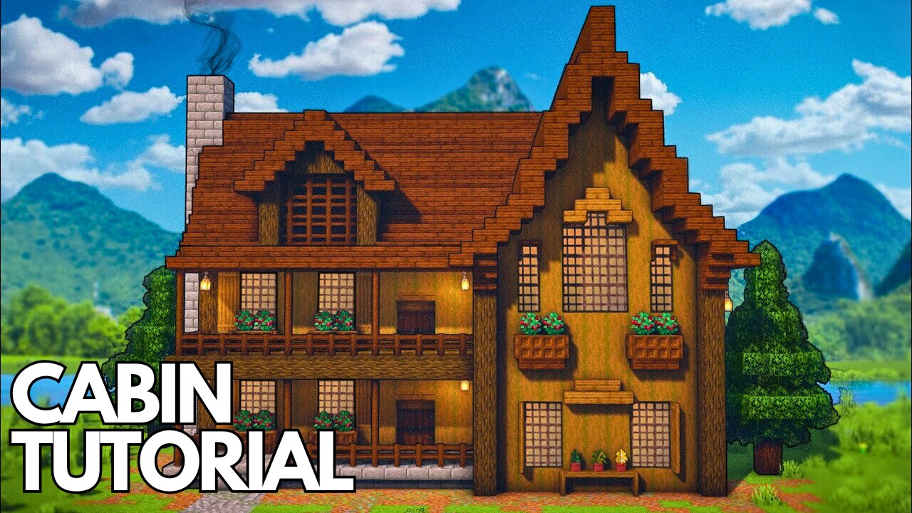 Minecraft : How to Build a Cabin | Full Tutorial