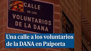 Inauguran en Paiporta una calle para homenajear a los voluntarios