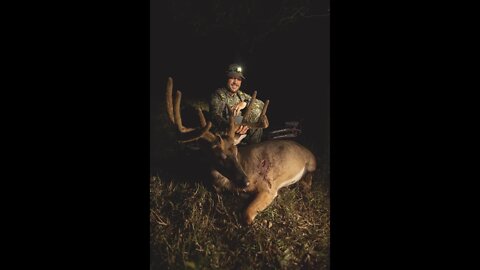 Perfect Shot On Early Season Velvet Buck! (WIDE BUCK!)