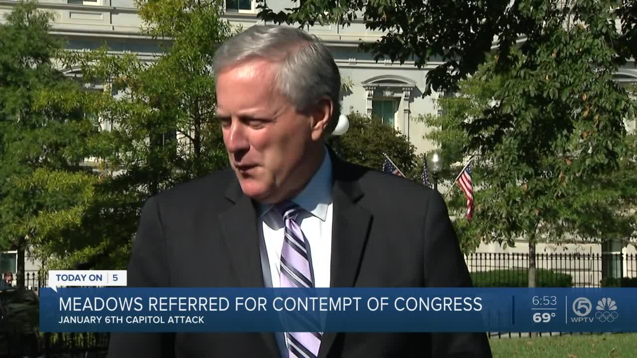 Jan. 6 panel votes for contempt charges against Mark Meadows