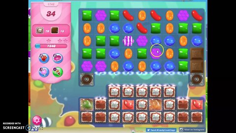 Candy Crush Level 1742 Audio Talkthrough, 3 Stars 0 Boosters
