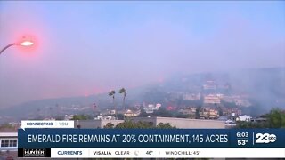 Emerald Fire remains at 20% containment, 145 acres burned